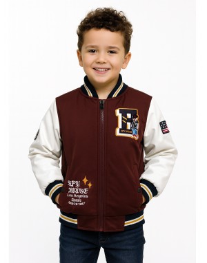 Boys Jacket Sporty Urban Wine